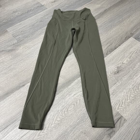 Lululemon Wunder Under SmoothCover Tight with Pockets 25" Army Green Size 6 - Picture 4 of 8